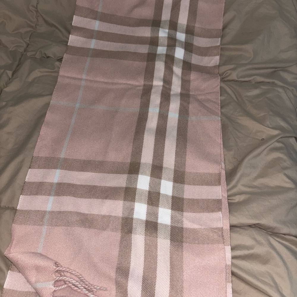Burberry Blush and Taupe Check Scarf - Picture 2 of 7